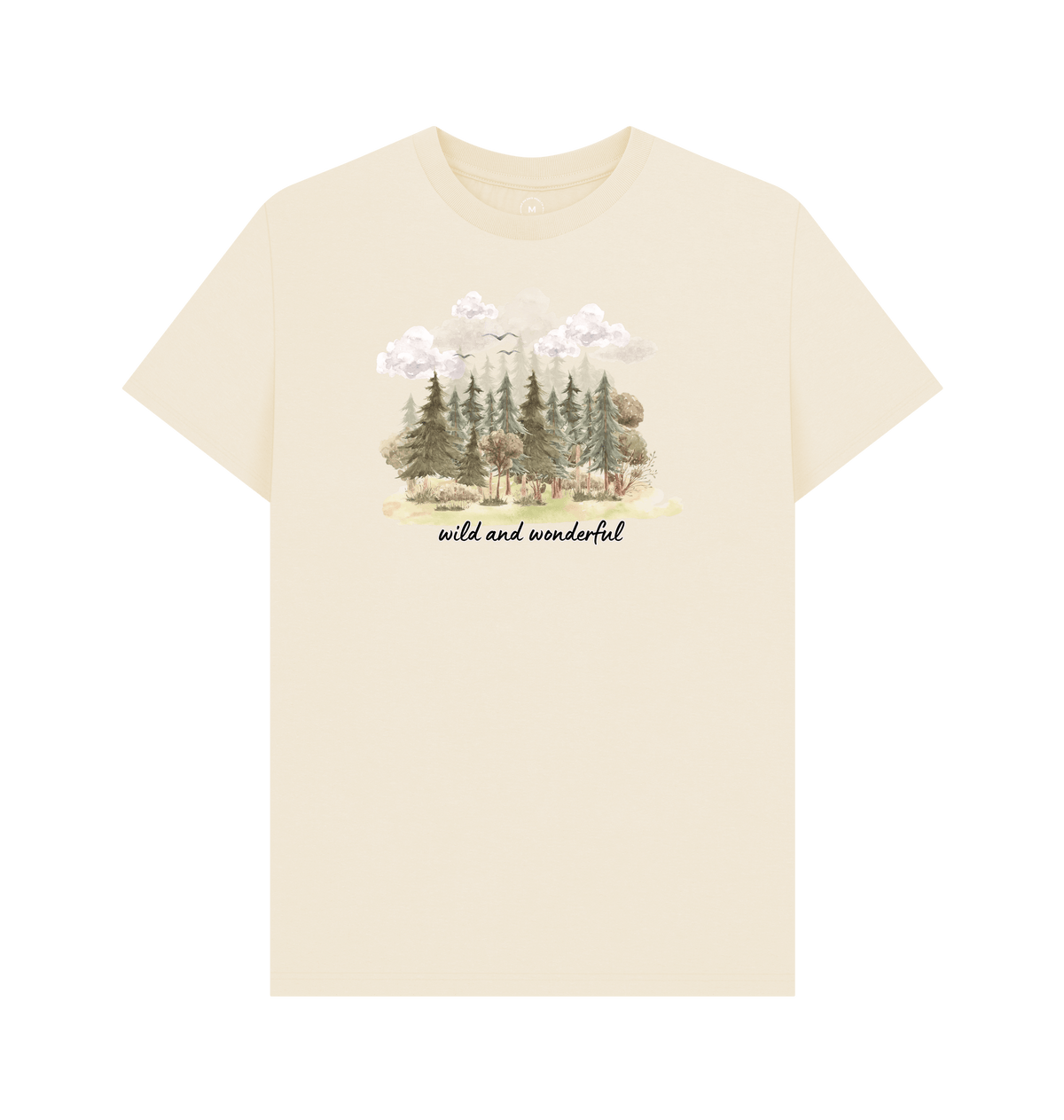 Natural Recycled Printed T-Shirt Front