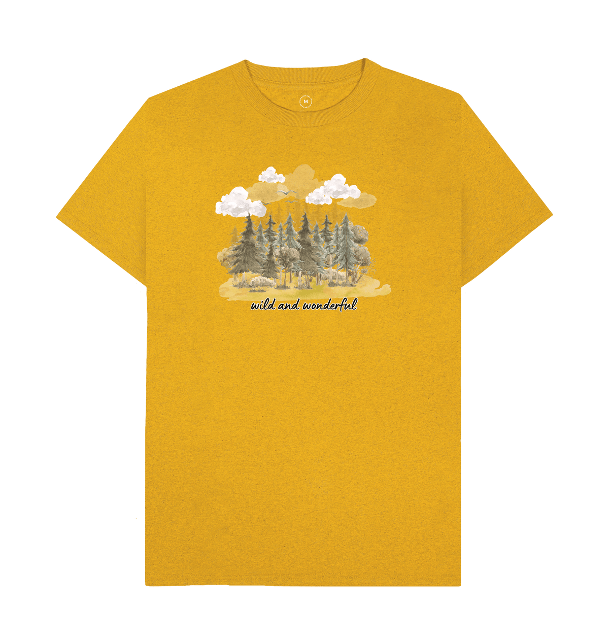 Sunflower Yellow Recycled Printed T-Shirt Front
