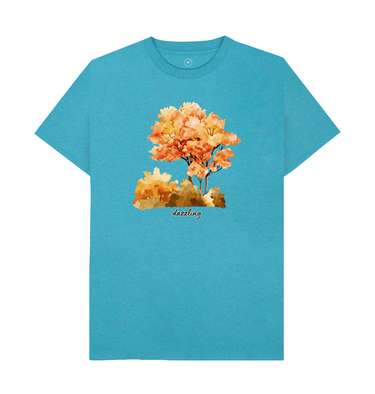 Ocean Blue Recycled Printed T-Shirt Front