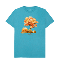 Ocean Blue Recycled Printed T-Shirt Front