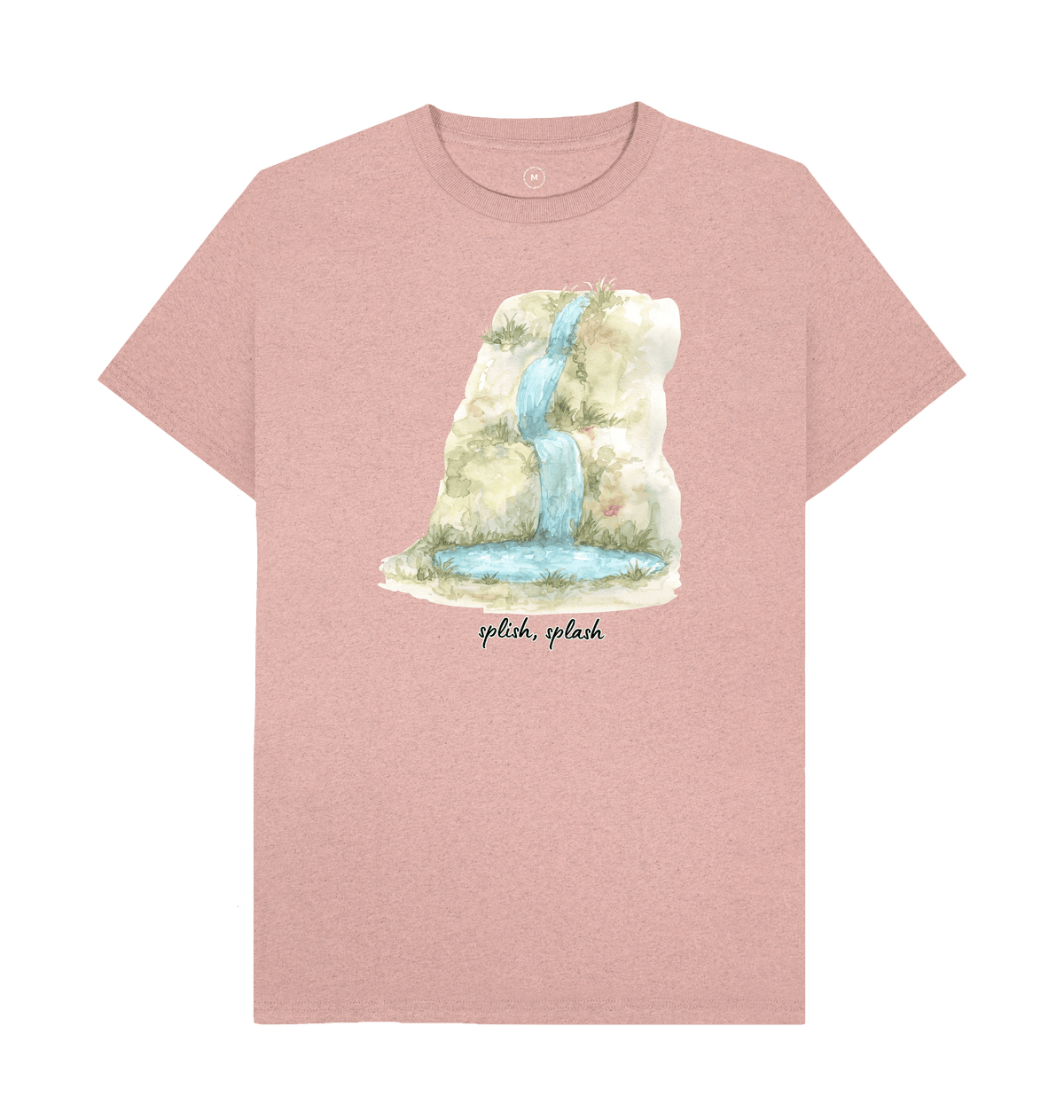 Sunset Pink Recycled Printed T-Shirt Front