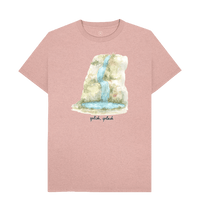 Sunset Pink Recycled Printed T-Shirt Front