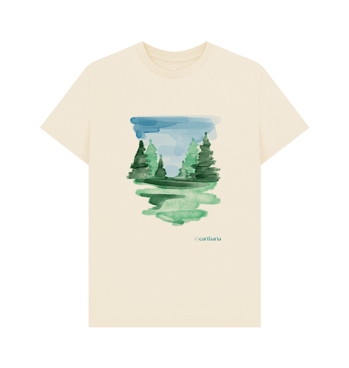 Natural Recycled Printed T-Shirt Front