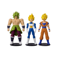 BANDAI Dragon Ball Z Flash 3 Pack Figures includes SSB Vegeta, SSB Goku, SS Broly