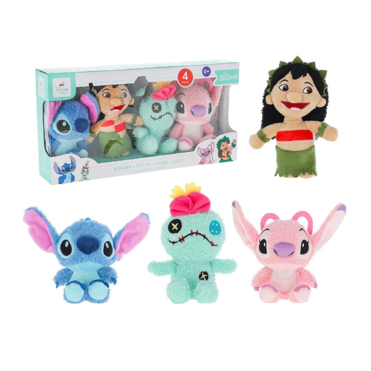 Disney Baby Lilo & Stitch 4 Piece Plush Gift Set Limited Edition
