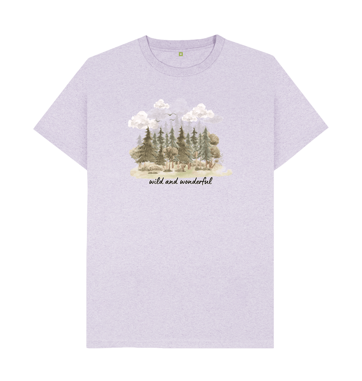 Light Purple Recycled Printed T-Shirt Front