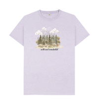 Light Purple Recycled Printed T-Shirt Front