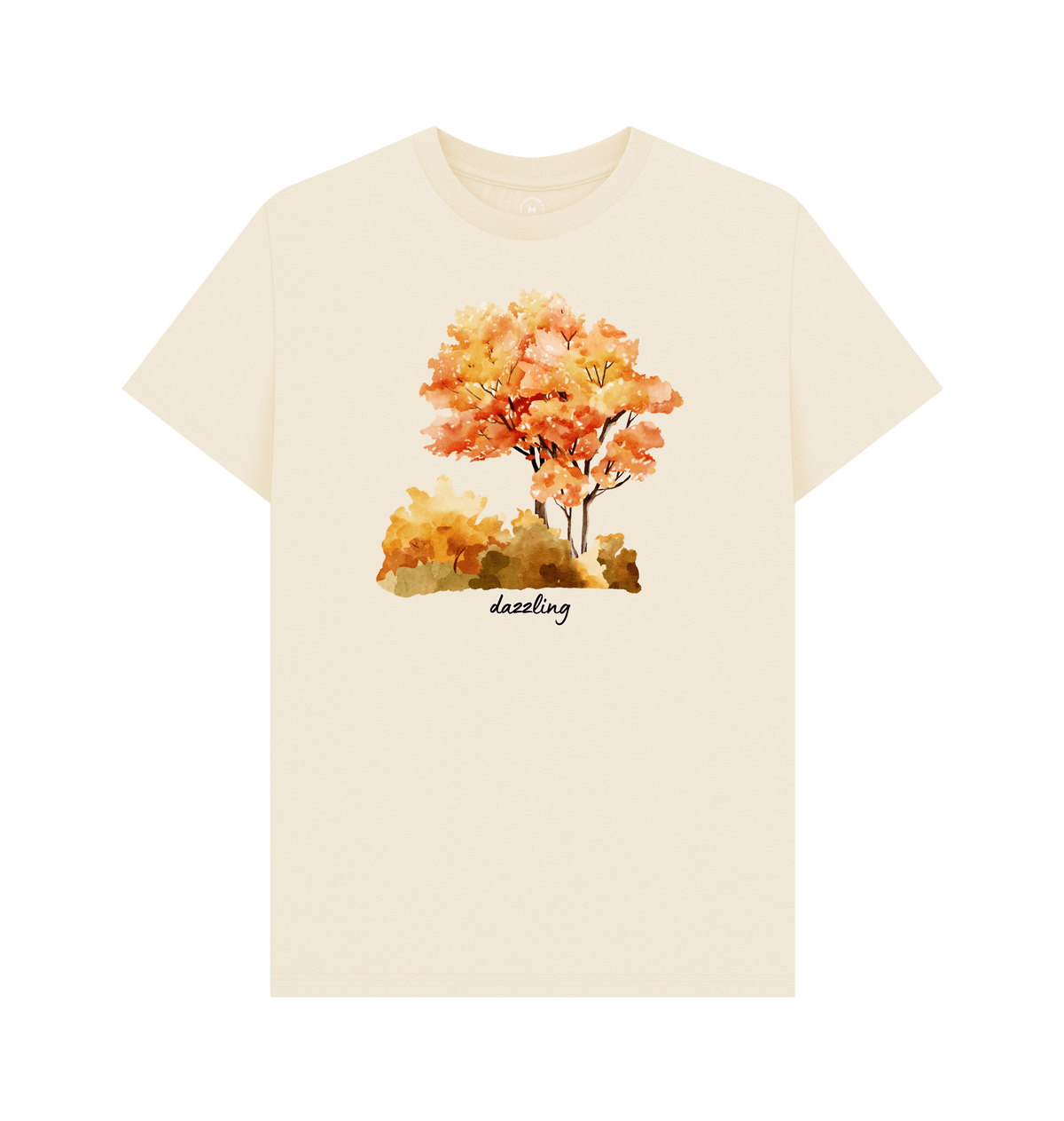 Natural Recycled Printed T-Shirt Front
