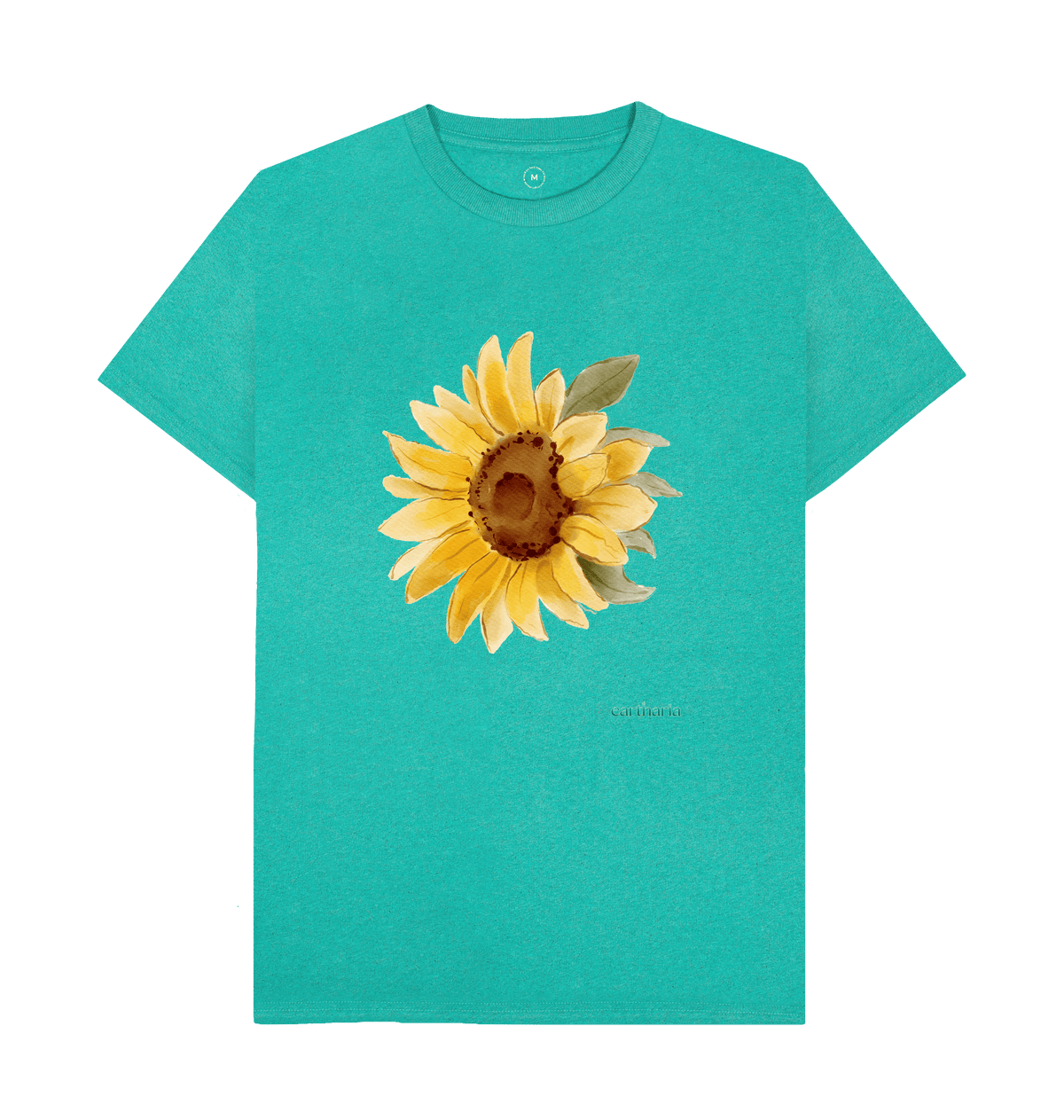 Seagrass Green Recycled Printed T-Shirt Front