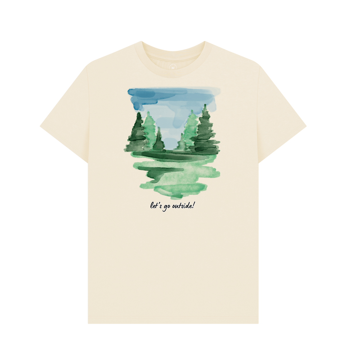 Natural Recycled Printed T-Shirt Front