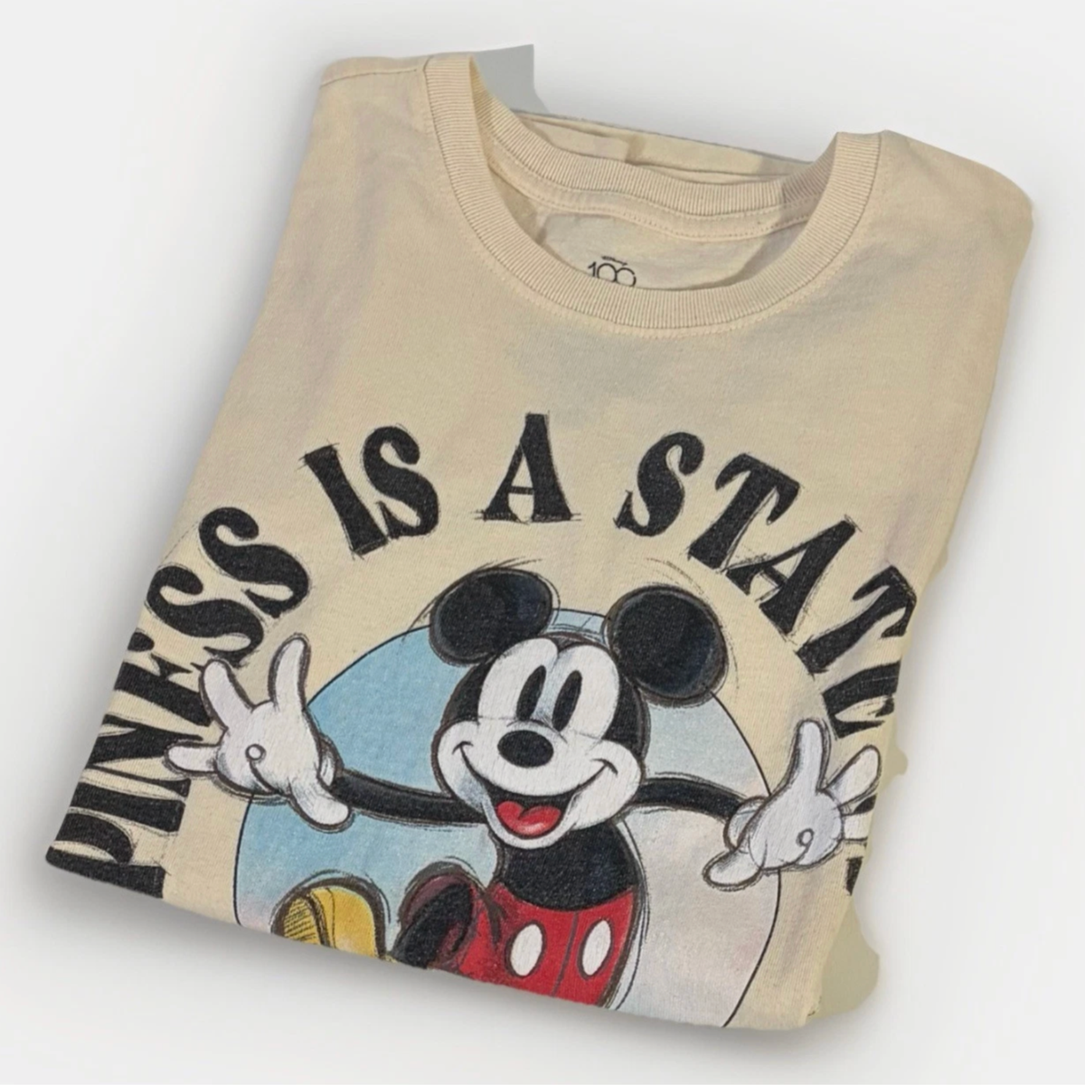 Disney 100 Mickey Mouse 'Happiness Is A State Of Mind' Graphic Tee