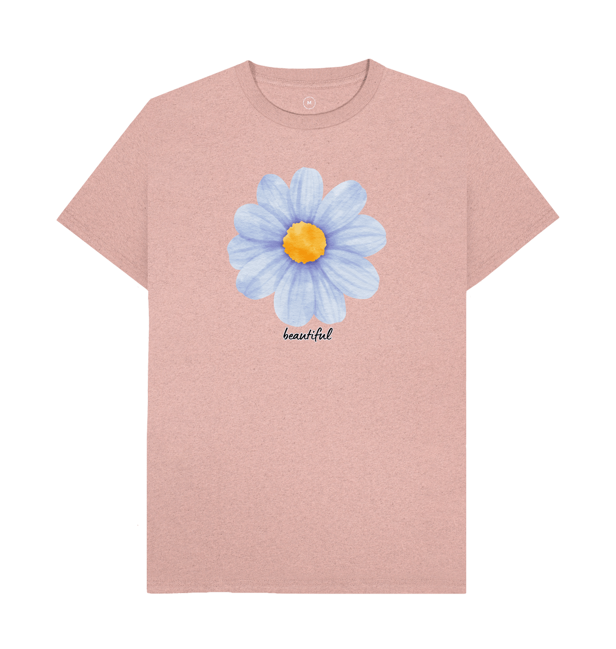Sunset Pink Recycled Printed T-Shirt Front
