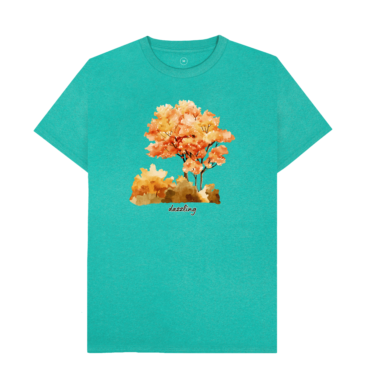 Seagrass Green Recycled Printed T-Shirt Front