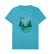 Ocean Blue Recycled Printed T-Shirt Front