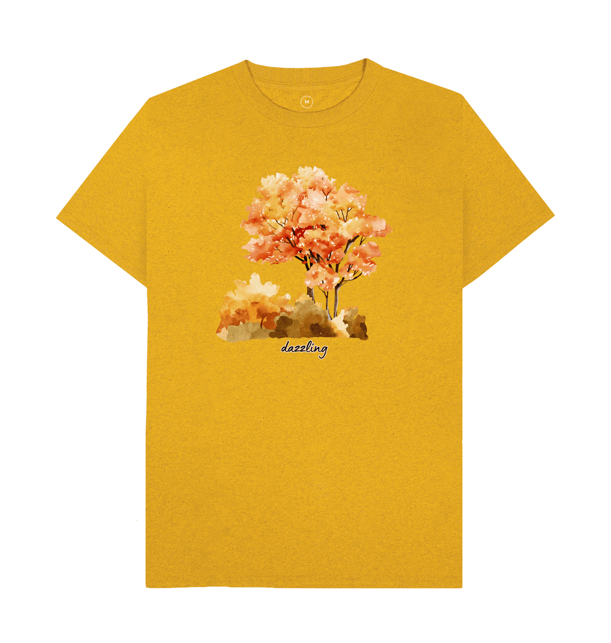 Sunflower Yellow Recycled Printed T-Shirt Front