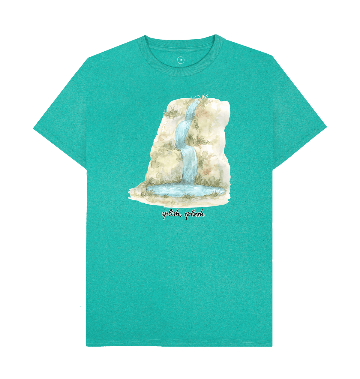 Seagrass Green Recycled Printed T-Shirt Front