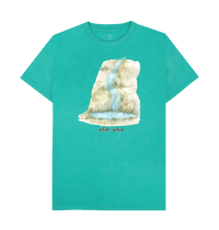 Seagrass Green Recycled Printed T-Shirt Front