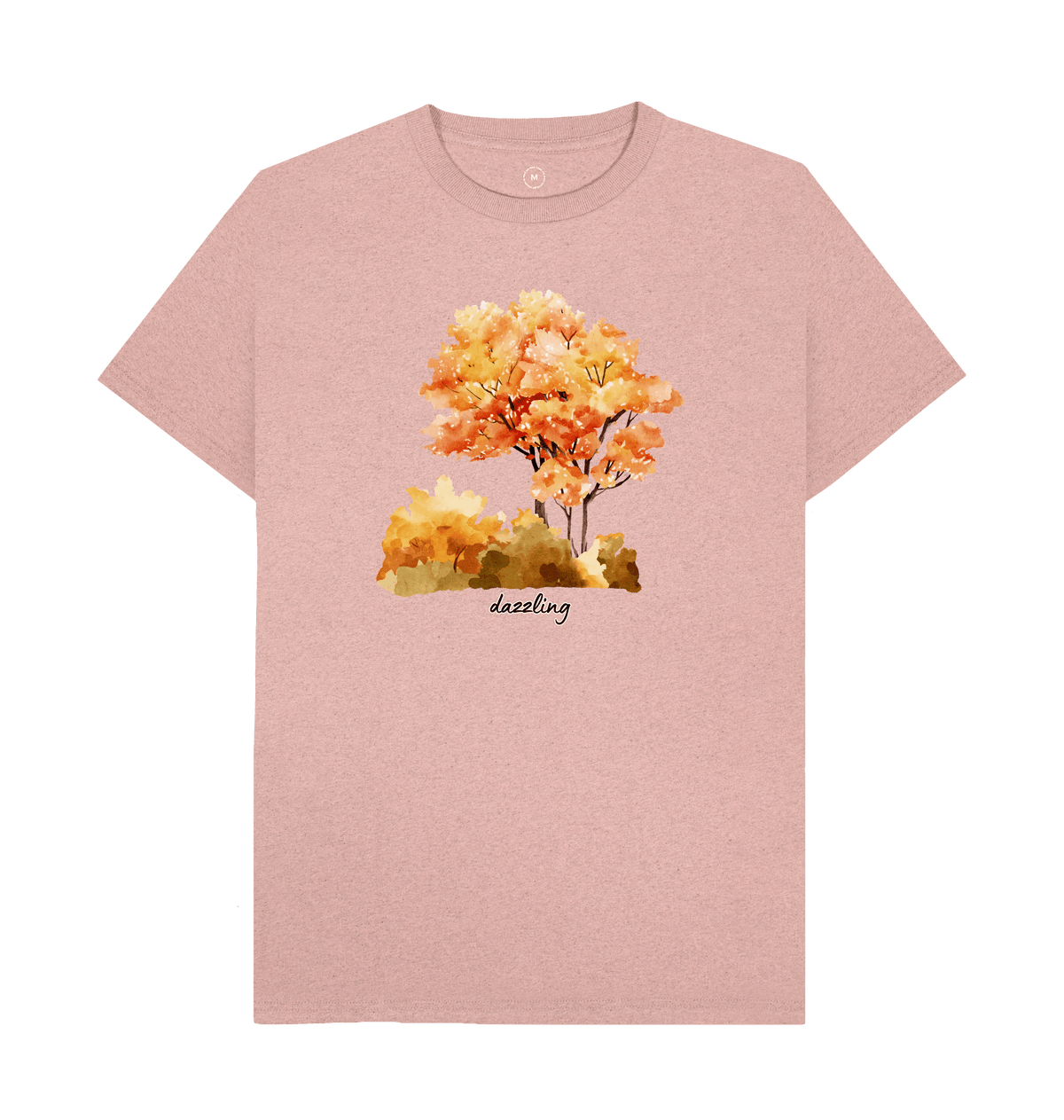 Sunset Pink Recycled Printed T-Shirt Front