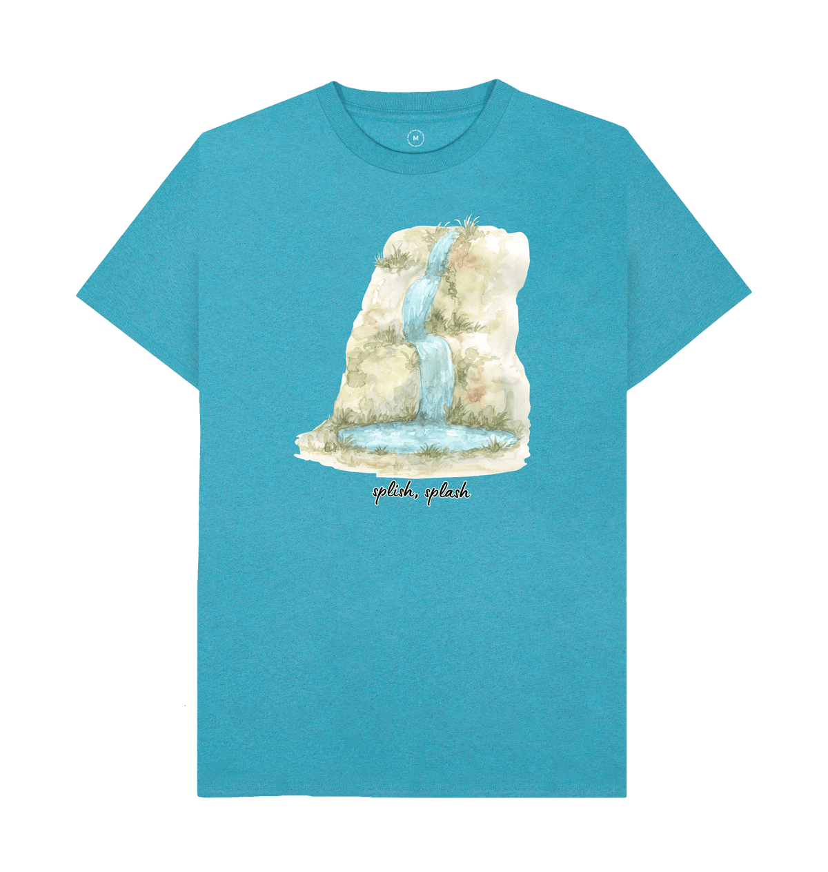 Ocean Blue Recycled Printed T-Shirt Front