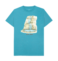 Ocean Blue Recycled Printed T-Shirt Front