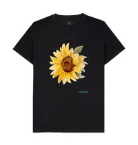 Black Recycled Printed T-Shirt Front