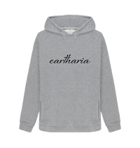 Light Heather Women's Pullover Hoody Certified Organic Cotton, Eartharia Logo