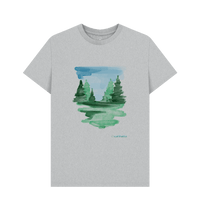 Grey Recycled Printed T-Shirt Front