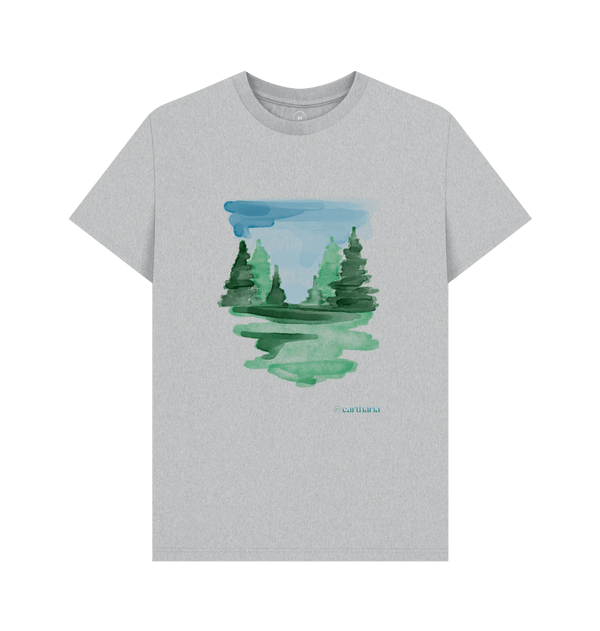 Grey Recycled Printed T-Shirt Front