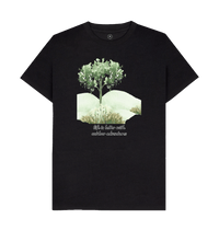 Black Recycled Printed T-Shirt Front