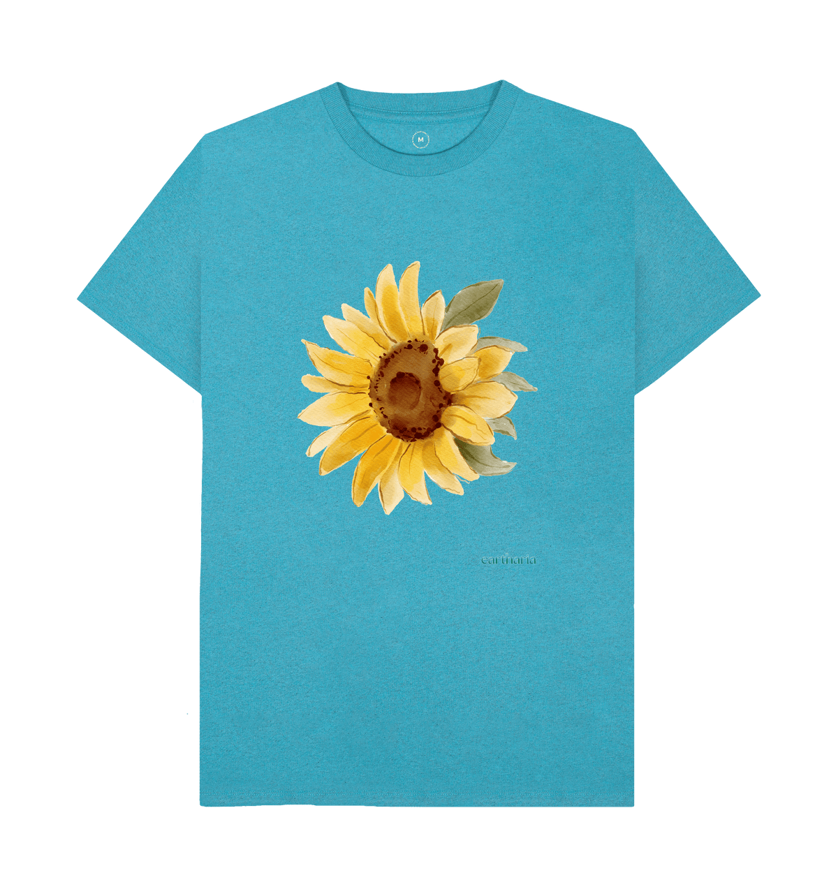 Ocean Blue Recycled Printed T-Shirt Front