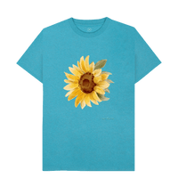 Ocean Blue Recycled Printed T-Shirt Front