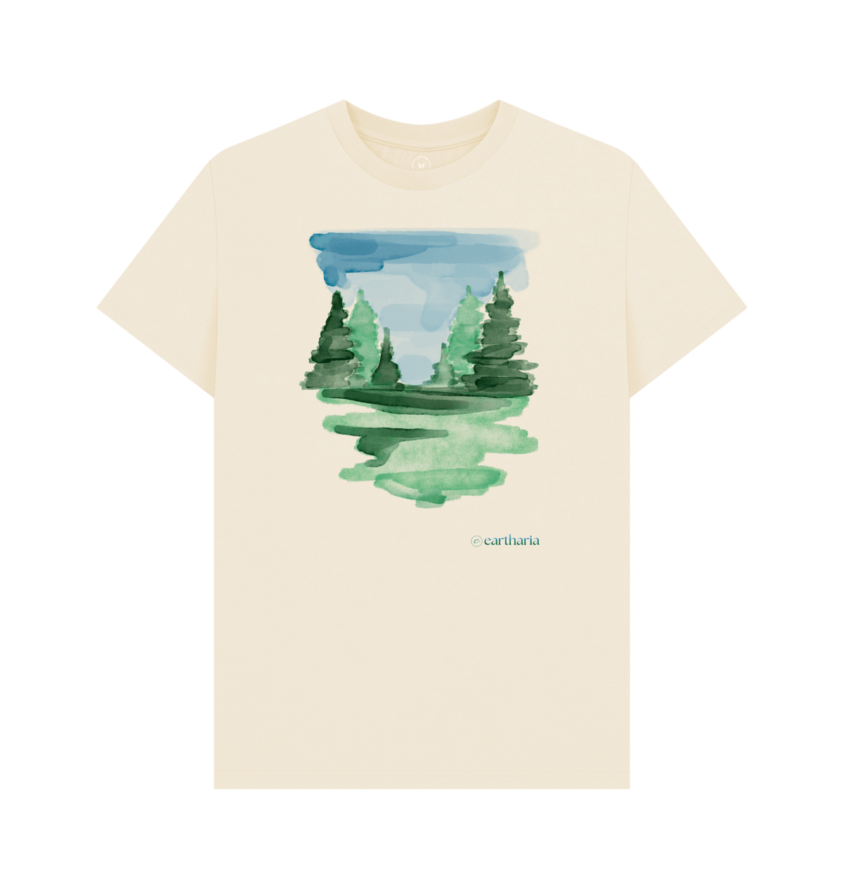 Natural Recycled Printed T-Shirt Front
