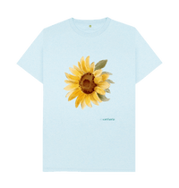 Light Blue Recycled Printed T-Shirt Front