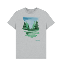 Grey Recycled Printed T-Shirt Front