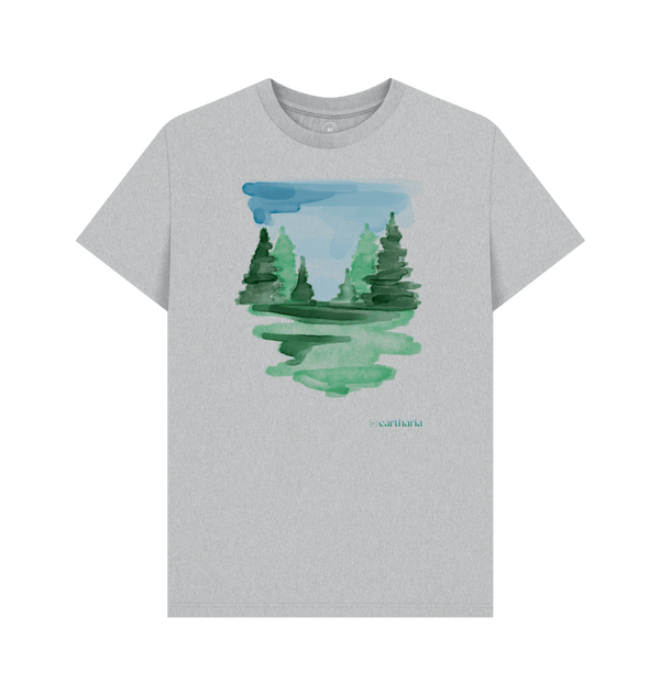 Grey Recycled Printed T-Shirt Front