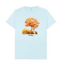 Light Blue Recycled Printed T-Shirt Front