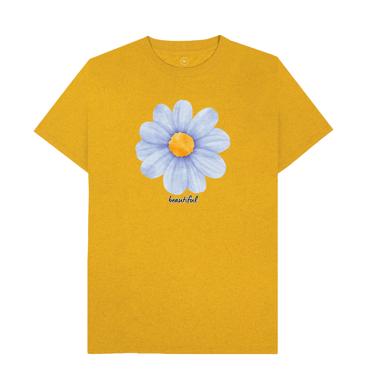 Sunflower Yellow Recycled Printed T-Shirt Front