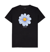 Black Recycled Printed T-Shirt Front