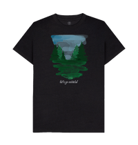 Black Recycled Printed T-Shirt Front