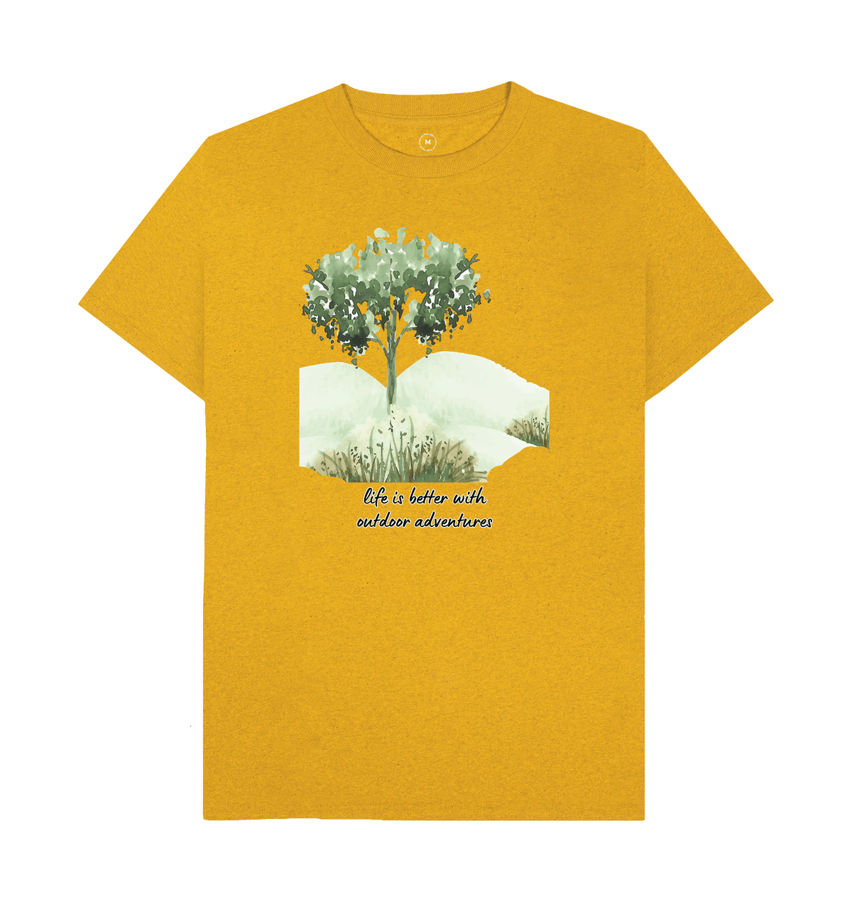 Sunflower Yellow Recycled Printed T-Shirt Front