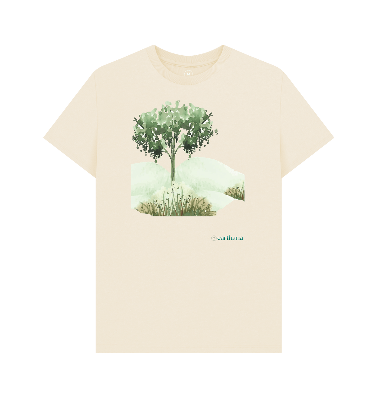 Natural Recycled Printed T-Shirt Front