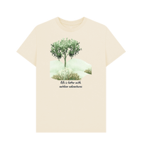 Natural Recycled Printed T-Shirt Front