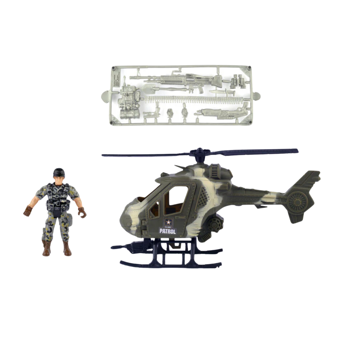 U.S. Army Air Patrol Set, Helicopter & Soldier, Great Gift for a Veteran!