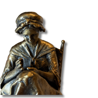 Betsy Ross Limited Edition Bronze Sculpture close-up on a white background.