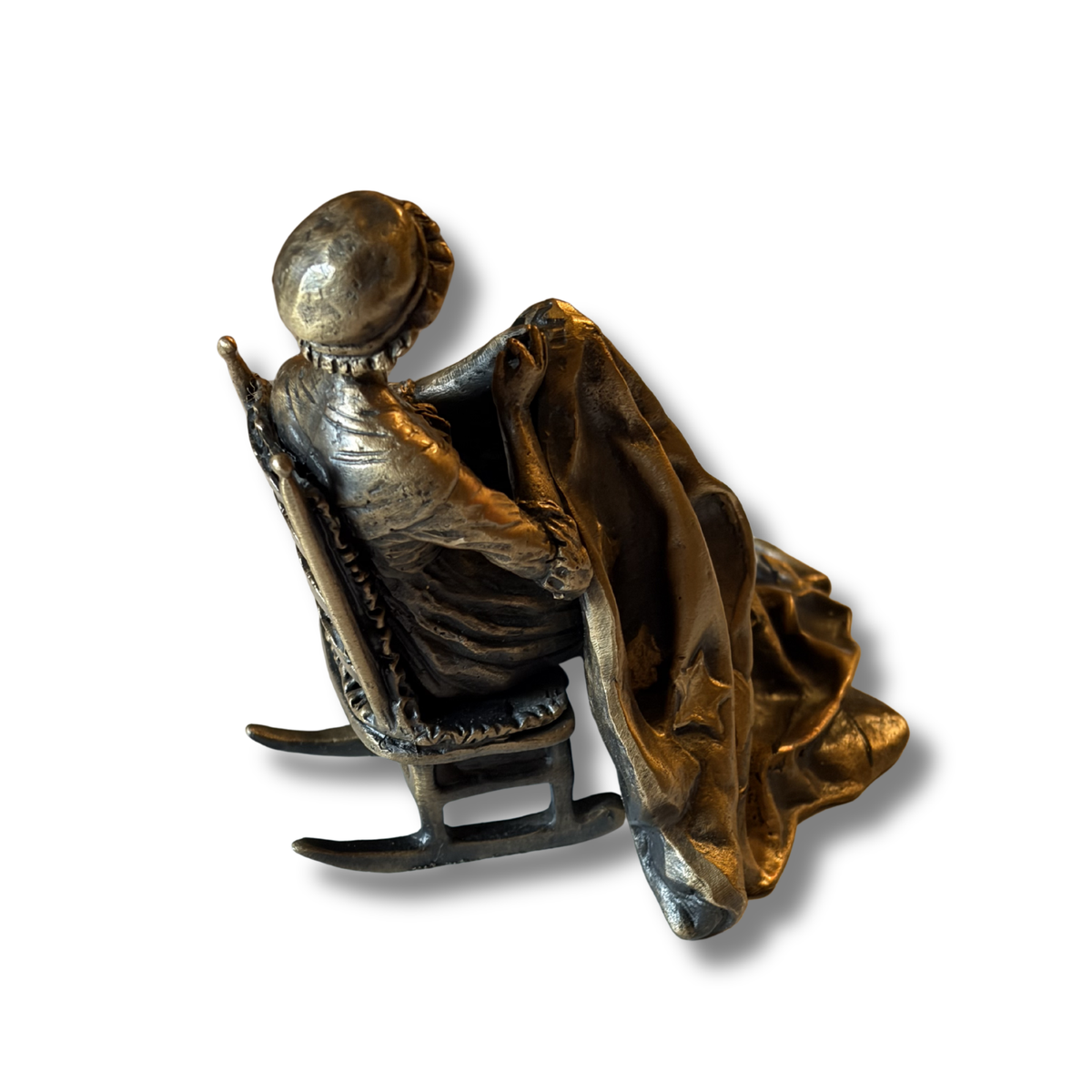Betsy Ross Limited Edition Bronze Sculpture on a white background.