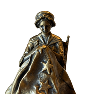 Betsy Ross Limited Edition Bronze Sculpture on a white background.