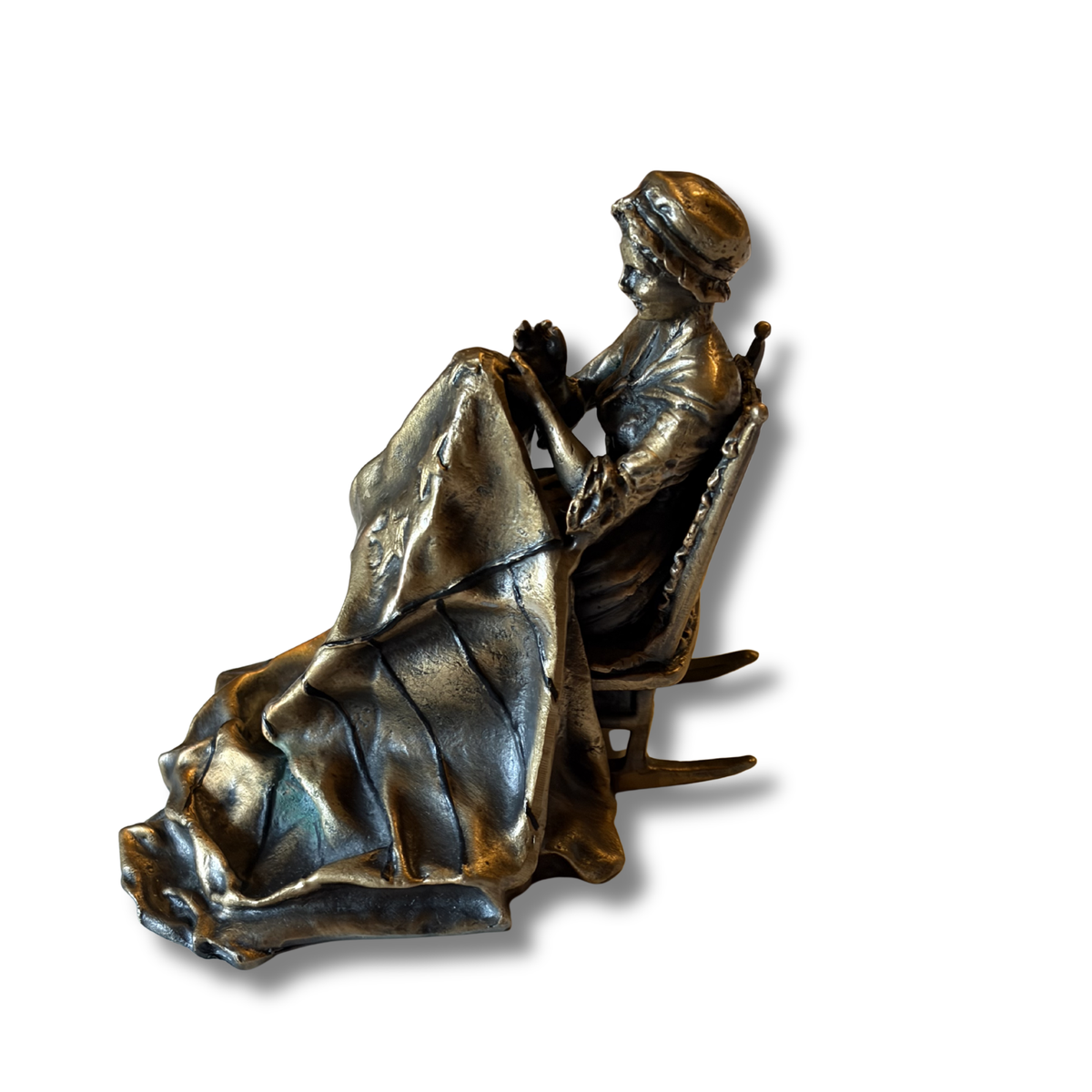 Betsy Ross Limited Edition Bronze Sculpture on a white background.