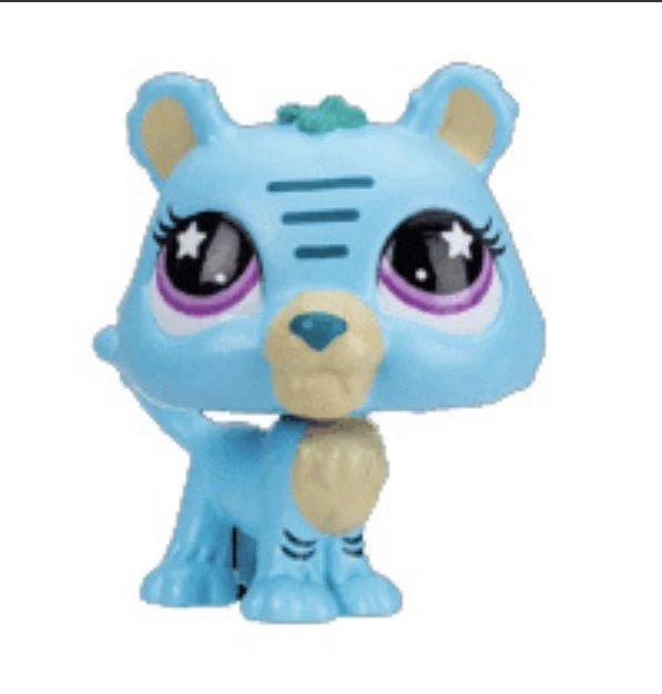 Littlest Pet Shop (LPS) Blue tiger shown on a white background.