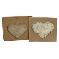 Pampered Chef - Anniversary Heart Stoneware Cookie Mold - Set of Two in packaging on a white background