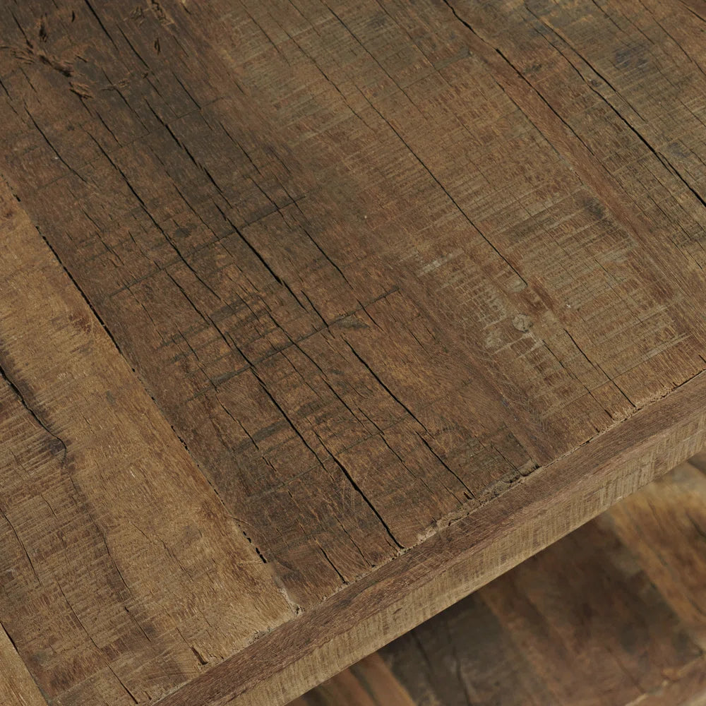 Reclaimed Wood End Table, Square